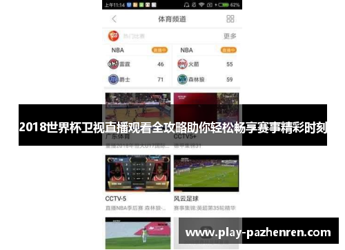 2018世界杯卫视直播观看全攻略助你轻松畅享赛事精彩时刻